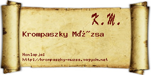 Krompaszky Múzsa névjegykártya